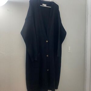 Ava & Viv Maxi Oversized Cardigan Black XL